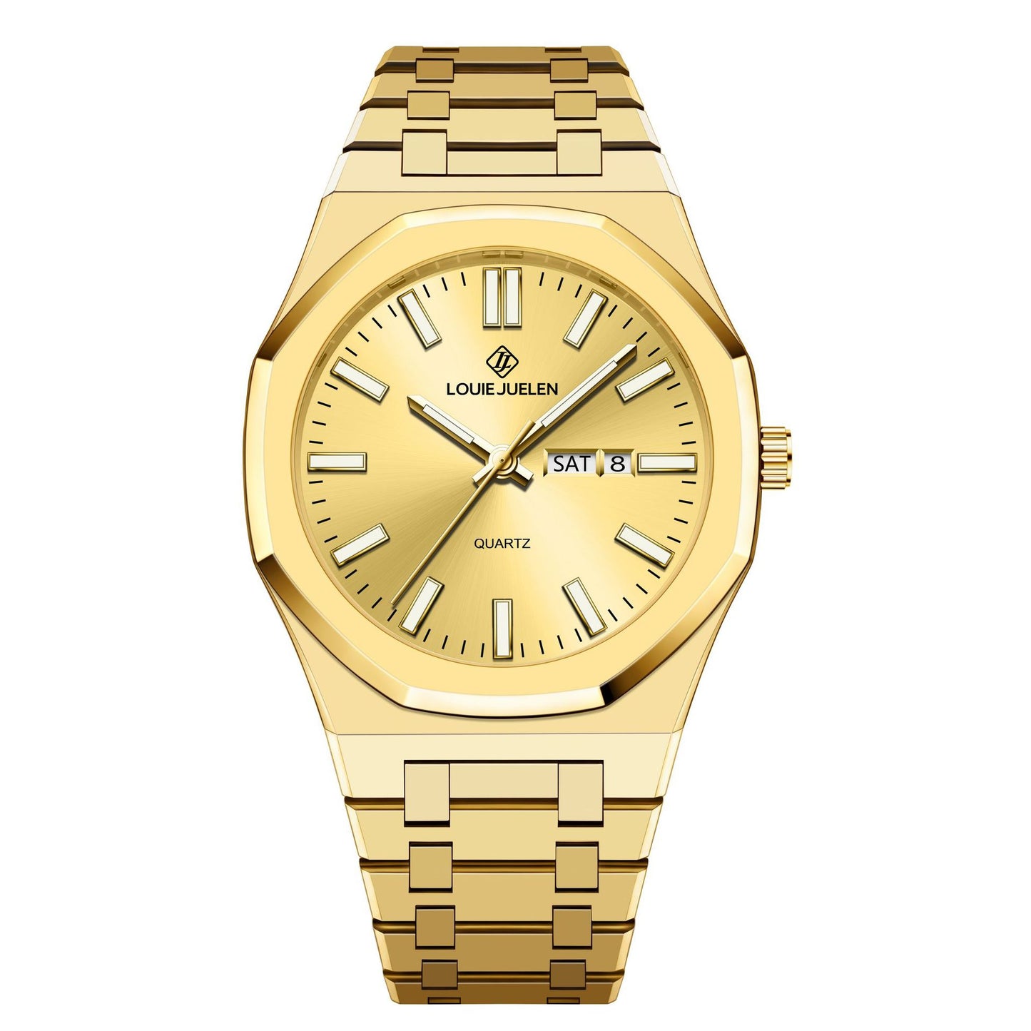 Atmospheric business men's watch double calendar waterproof quartz watch