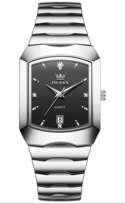 Men's Square Tungsten Quartz Watch