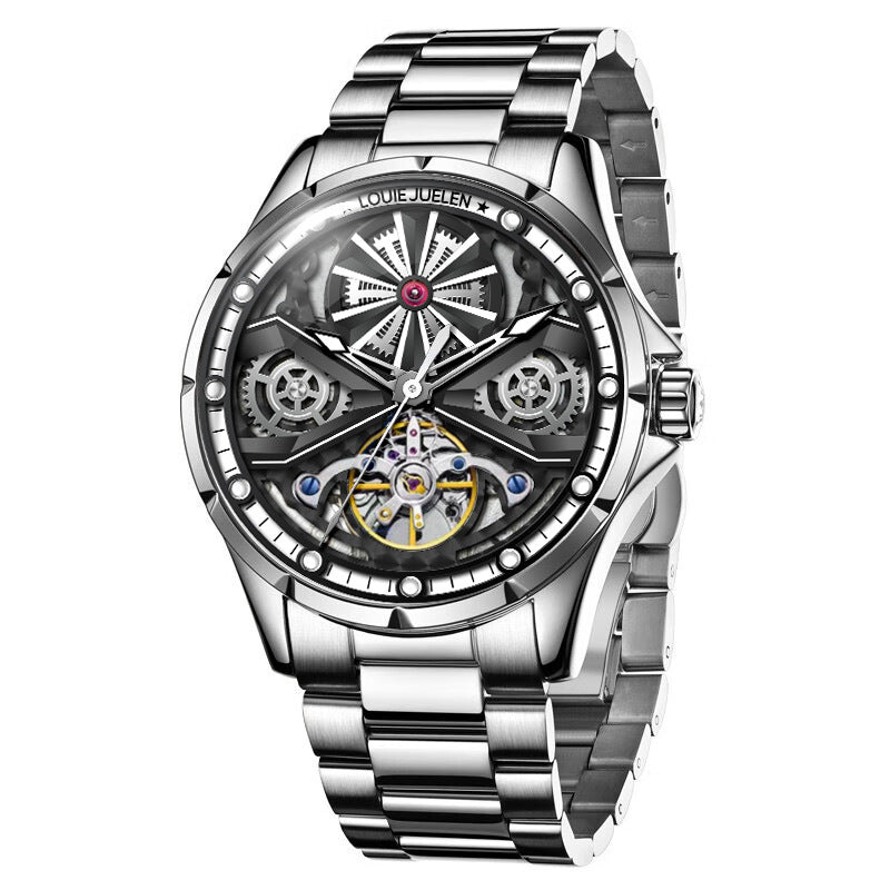 Waterproof luminous automatic mechanical watch men's hollow business