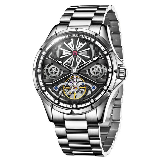 Waterproof luminous automatic mechanical watch men's hollow business
