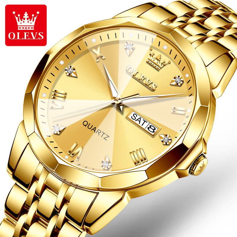 Men's Dual Calendar Quartz Watch