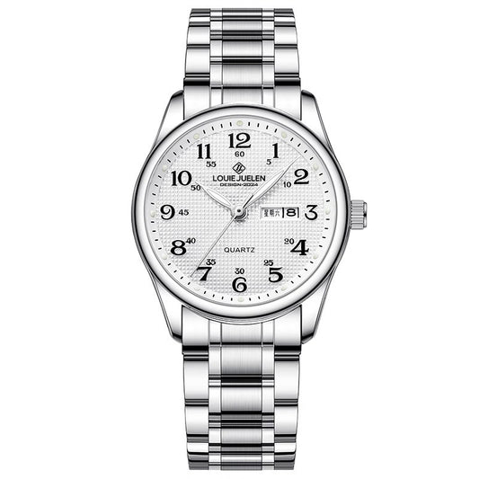 Quartz watch stainless steel with waterproof couple watch