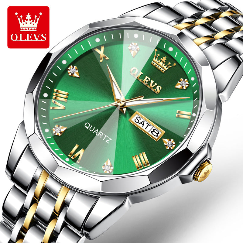 Men's Dual Calendar Quartz Watch