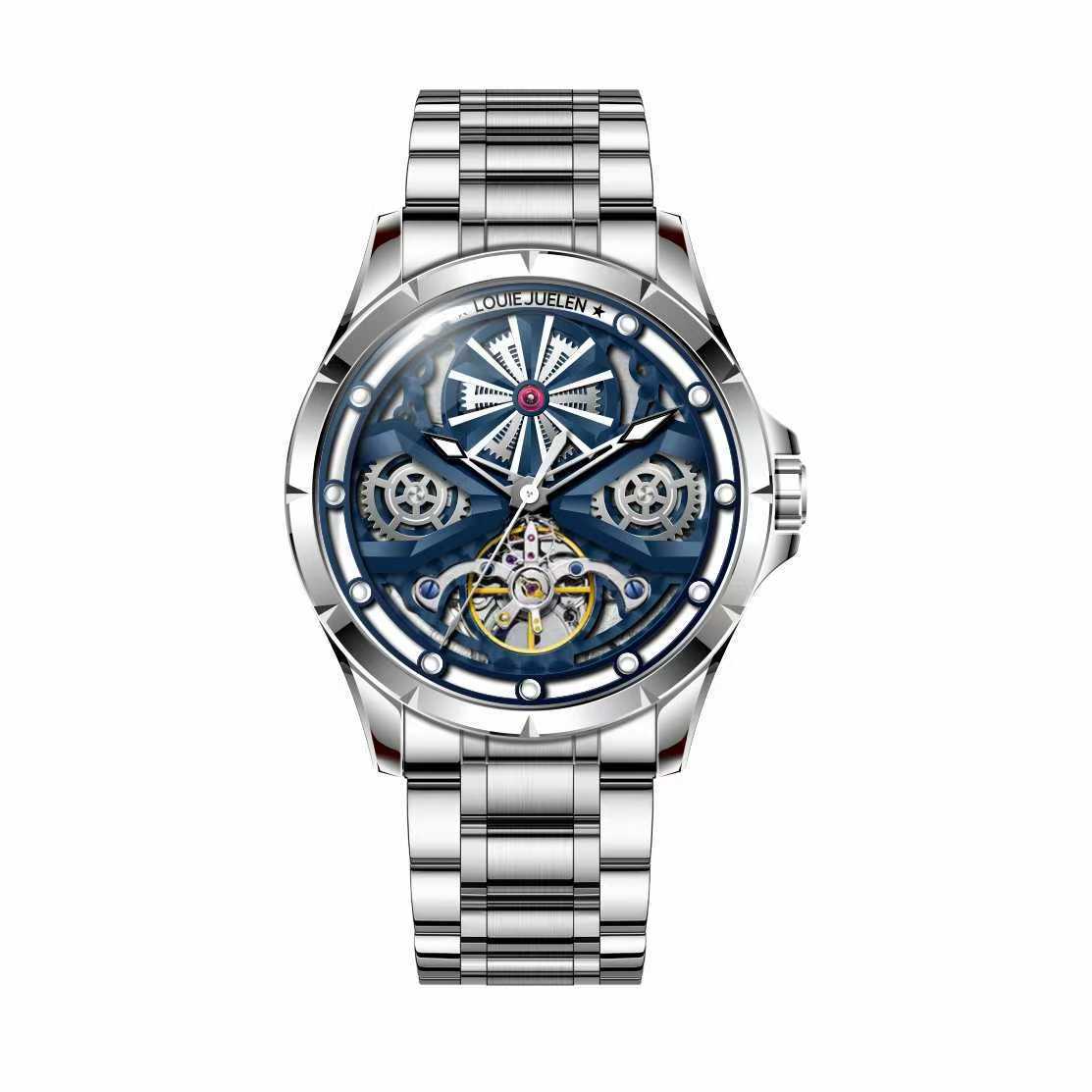 Waterproof luminous automatic mechanical watch men's hollow business