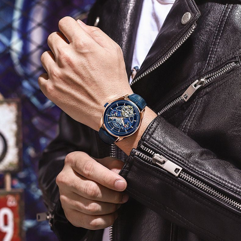 Spaceship series men's mechanical watch hollow model