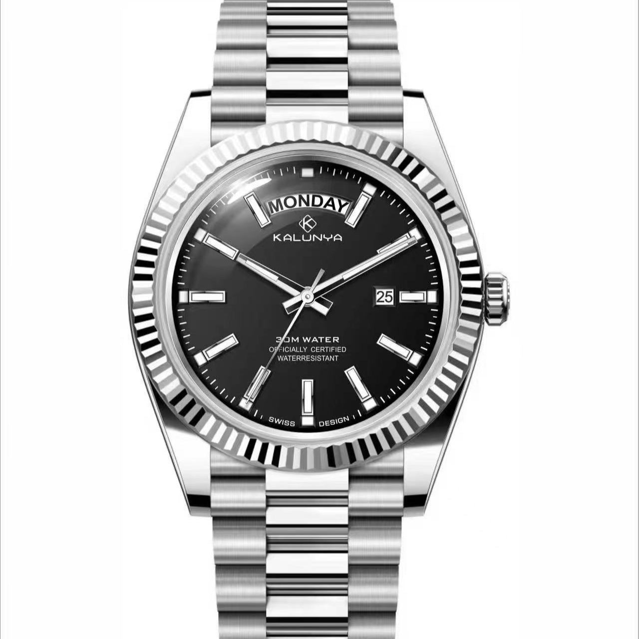 Men's Steel Belt Calendar Quartz Watch