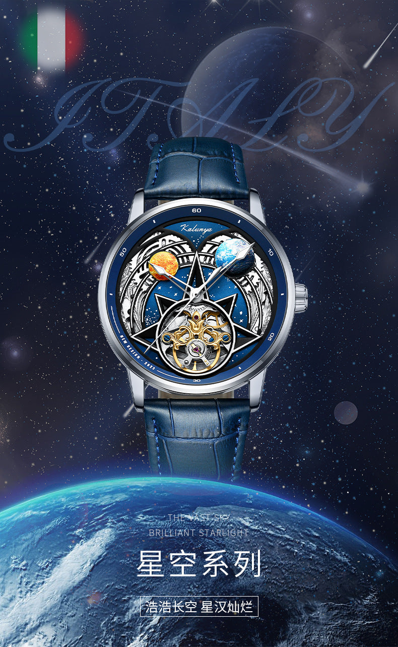 Men's Personalized Star Series Dial Mechanical Watch