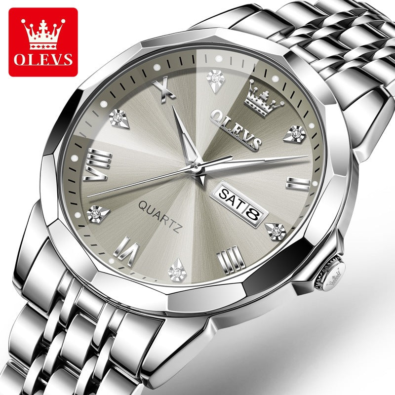 Men's Dual Calendar Quartz Watch