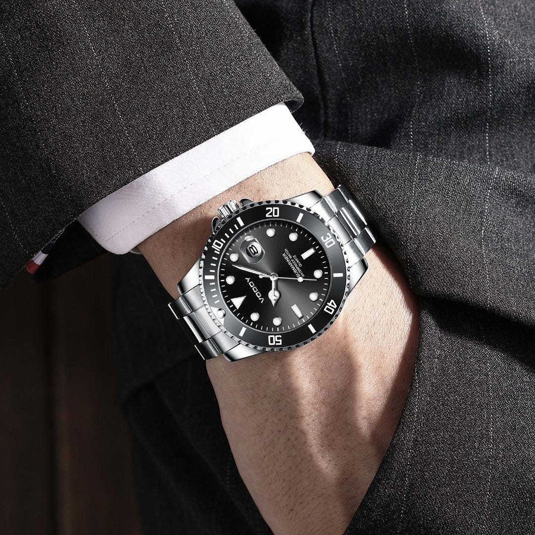 Men's calendar luminous waterproof business quartz watch