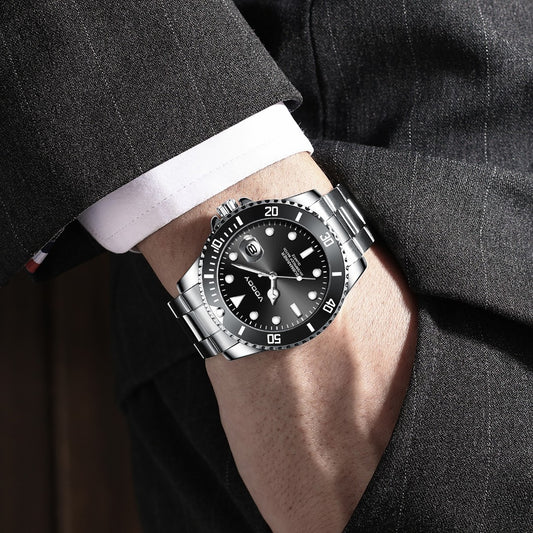 Men's calendar luminous waterproof business quartz watch