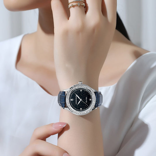 Polar Night Star Watch Diamond Leather Strap Women's Watch