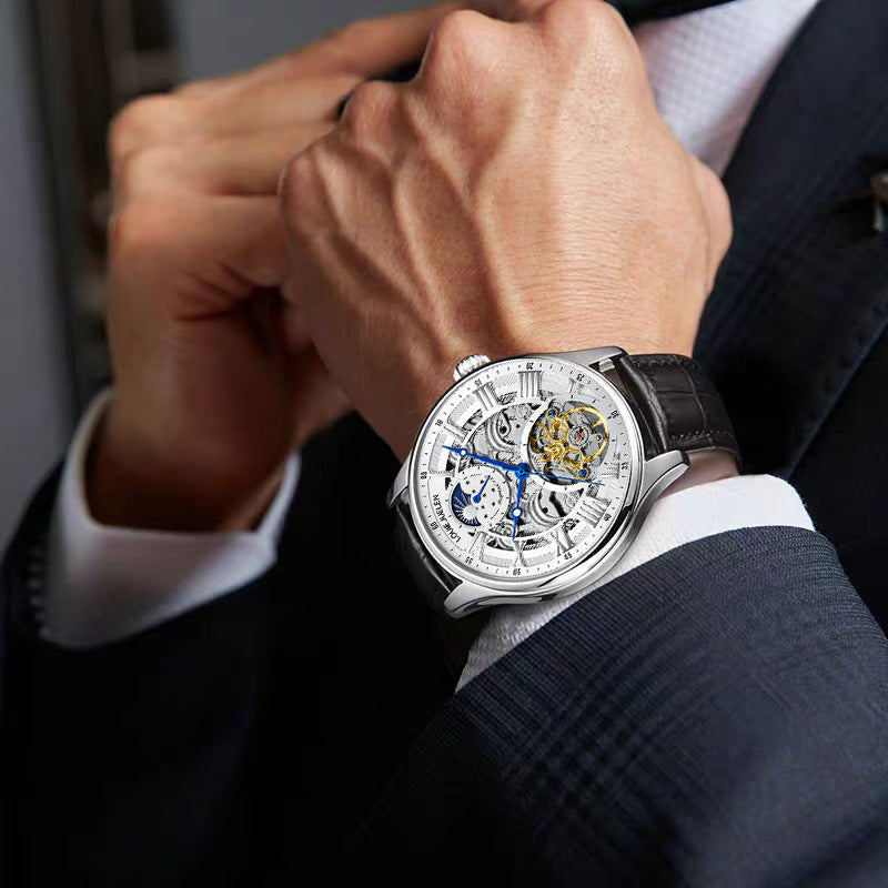 Fully automatic mechanical watch for men