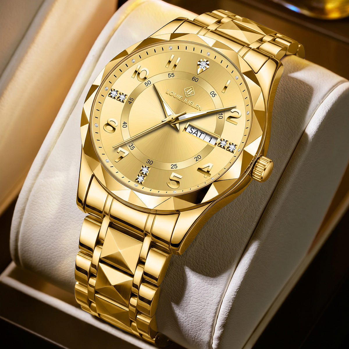 Men's Business Quartz Watch Fine Steel Strap Watch