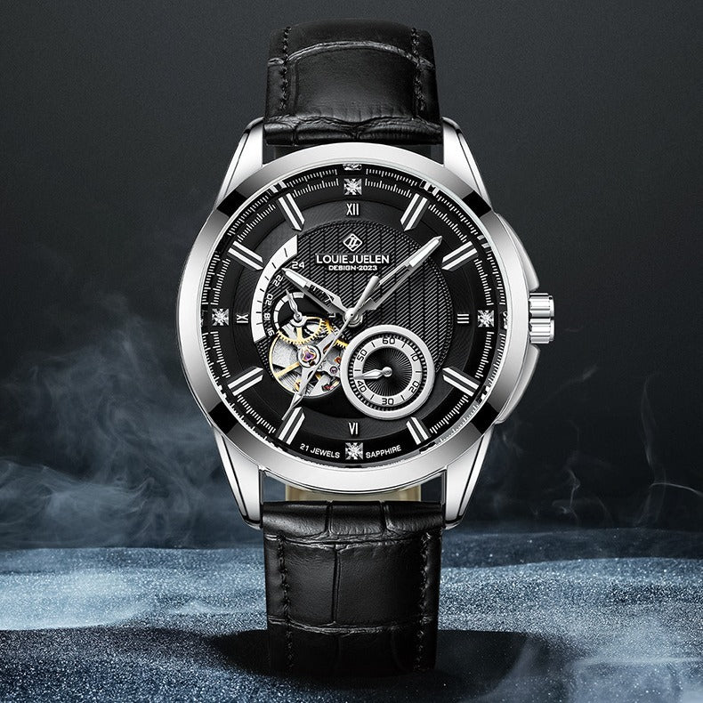 Business men's luminous mechanical watch