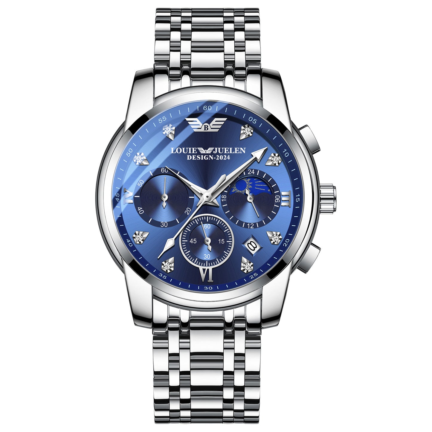 Men's Multifunctional Luminous Calendar Waterproof Quartz Watch