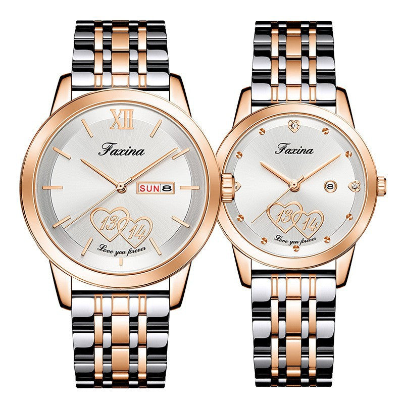 His & Hers Fashion Quartz Watch Set