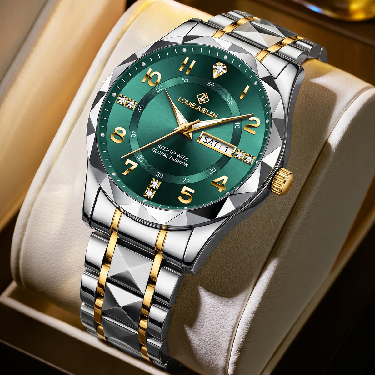 Men's Business Quartz Watch Fine Steel Strap Watch