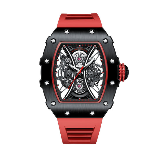 Hollow men's watch waterproof luminous mechanical watch