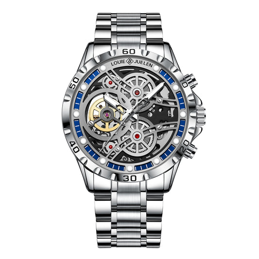 Fully automatic hollow business men's mechanical watch