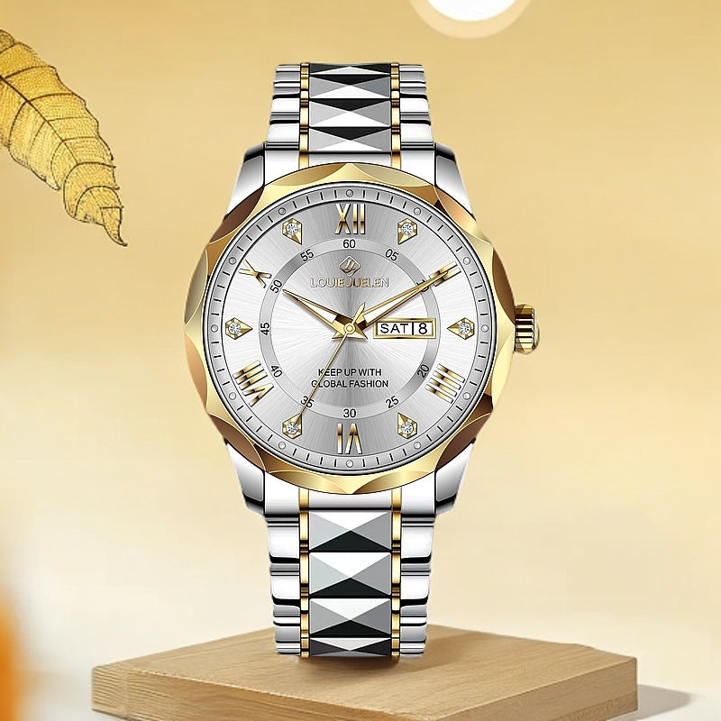 Business Men's Stainless Steel Strap Quartz Watch