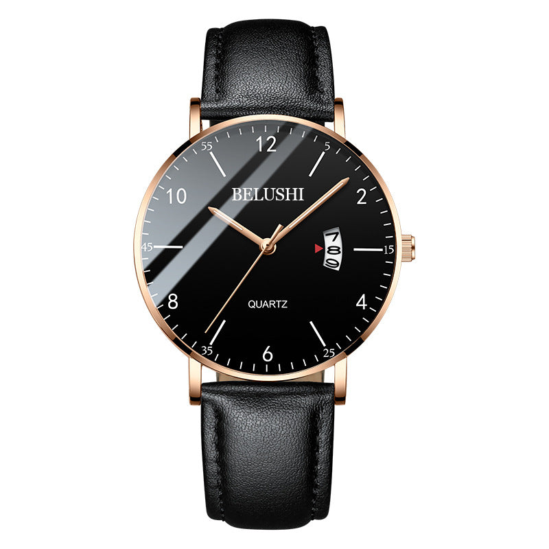 Black Simple Business Men's Quartz Watch