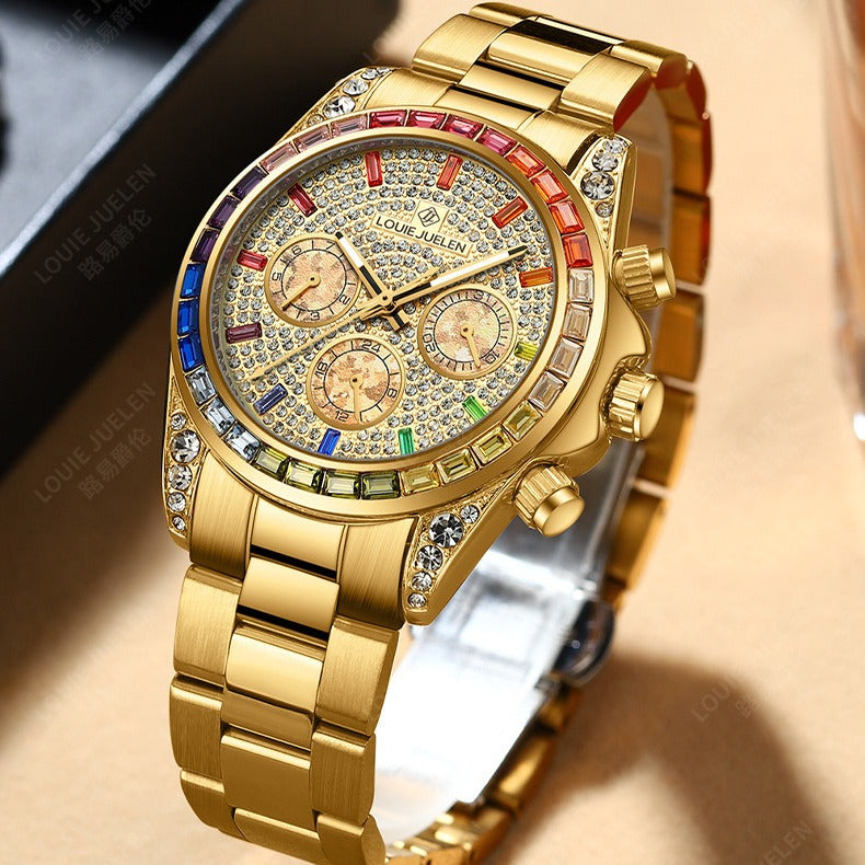 Men's Rainbow Mechanical Watch with Luminous Dial
