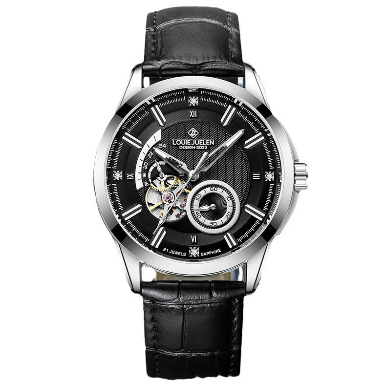Business men's luminous mechanical watch