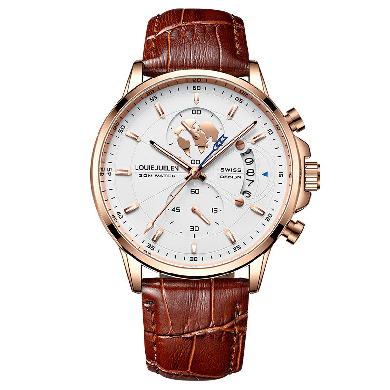 Men's Business Quartz Watch Casual Waterproof