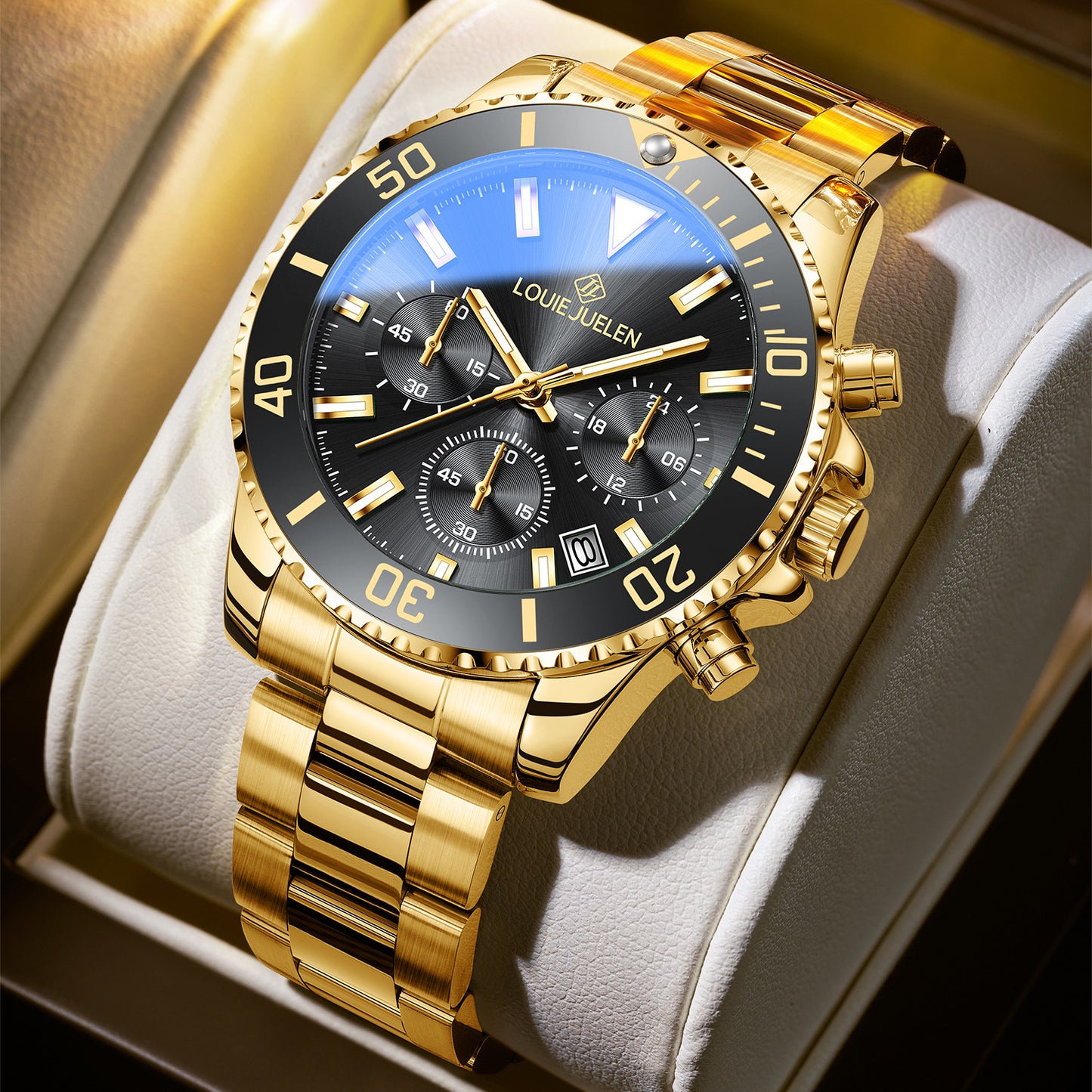 Men's Green Chronograph Watch