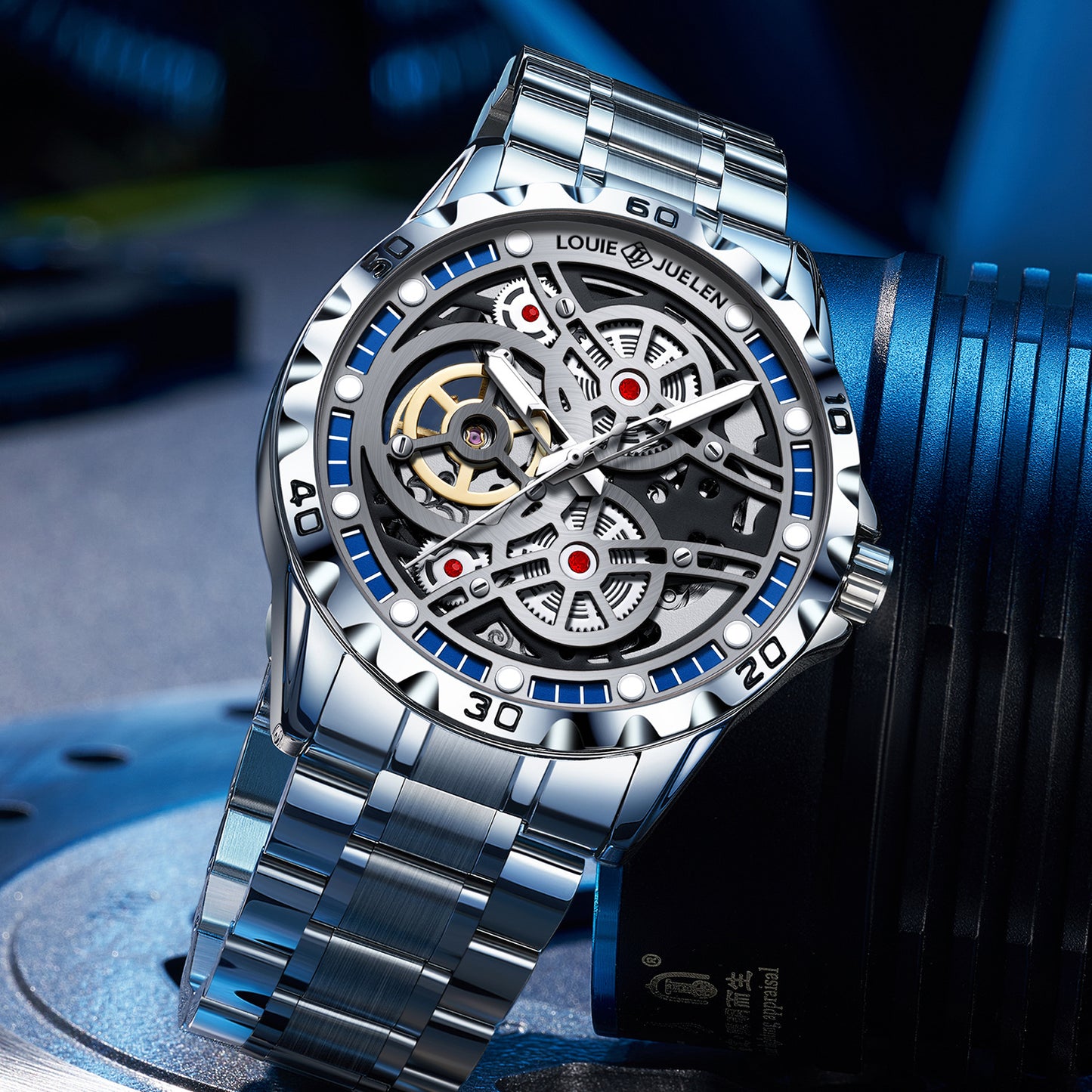 Hollow back through automatic mechanical watch business men's watch