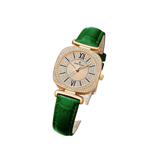 Full Diamond Light Luxury Leather Strap Women's Quartz Watch