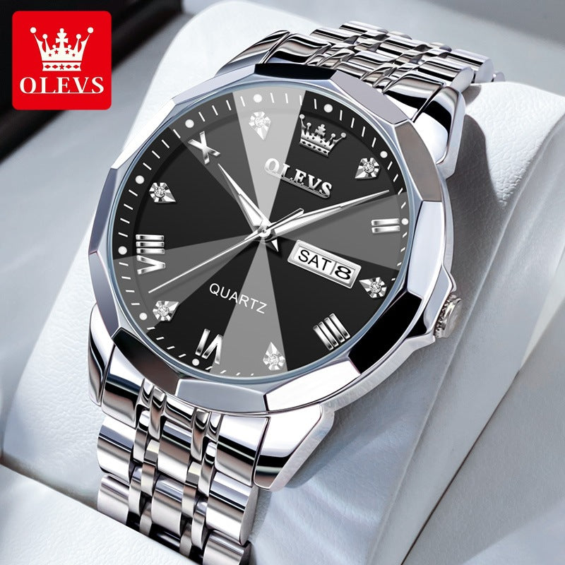 Men's Dual Calendar Quartz Watch