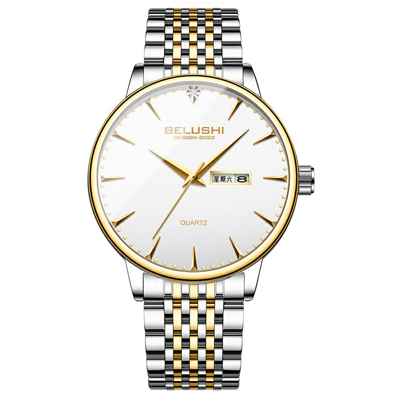 Steel belt fashion men's watch waterproof quartz watch