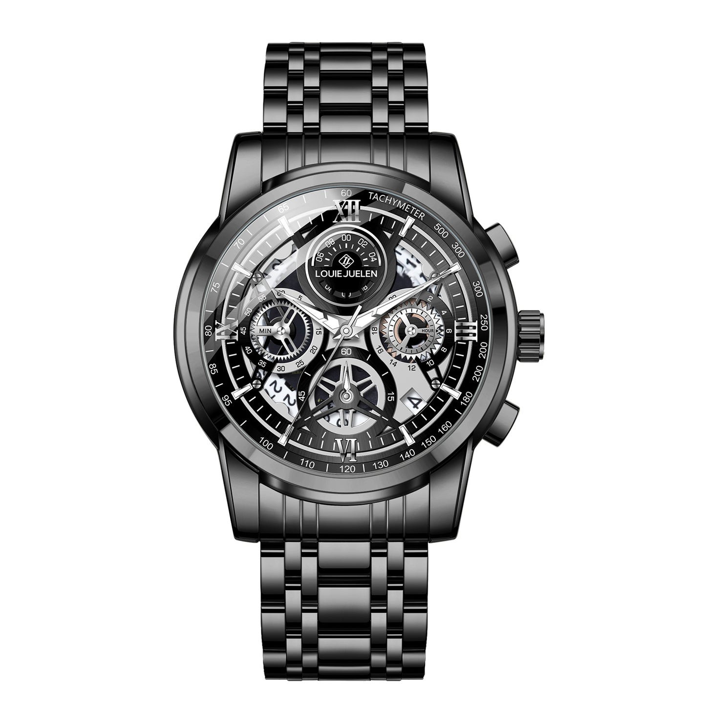 Hollow fashion business multi-function quartz watch