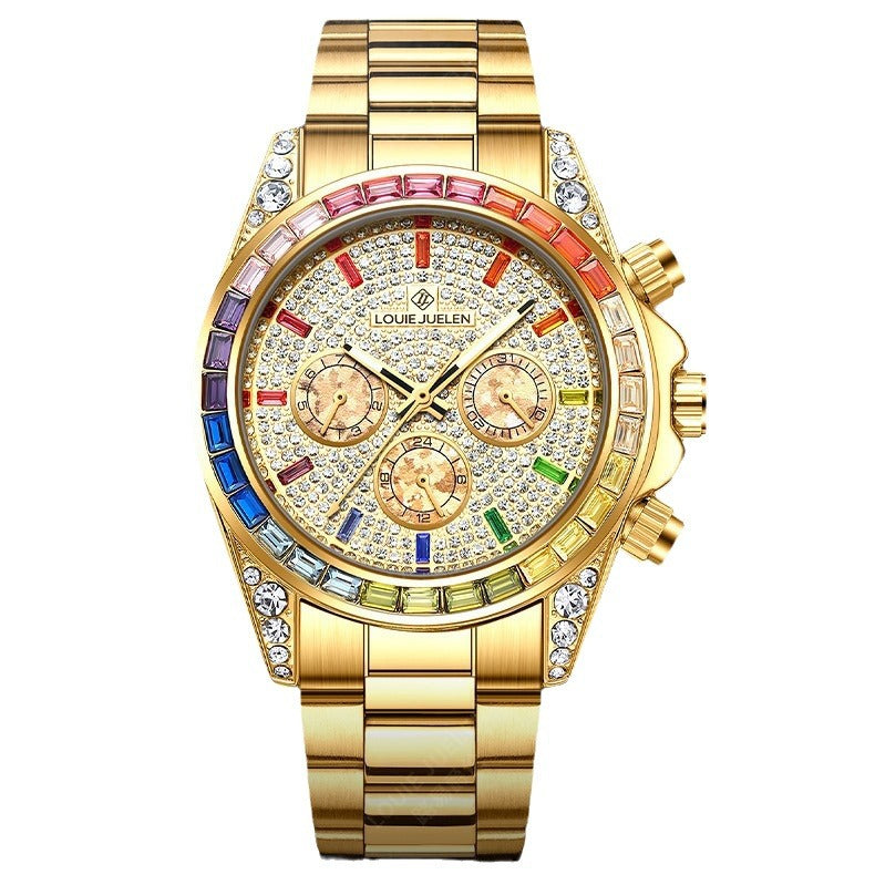 Men's Rainbow Mechanical Watch with Luminous Dial